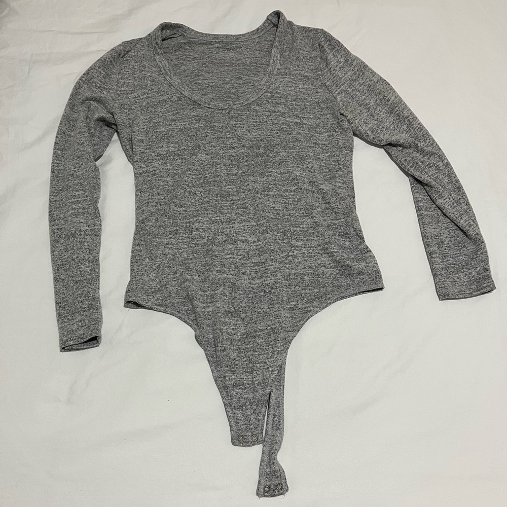 Abercrombie & Fitch Soft sweater Heather Gray Bodysuit